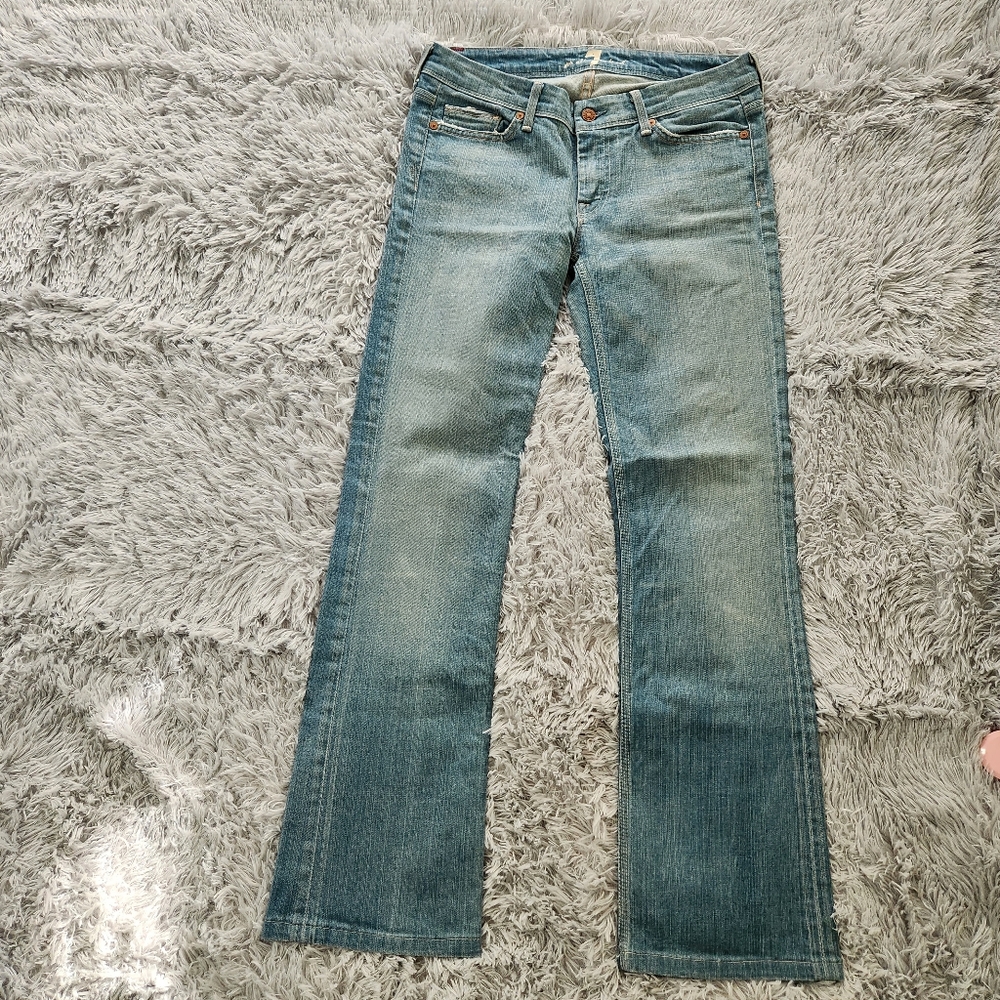 7 For All Mankind Light Wash Flynt Bootcut Jeans